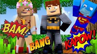 SUPERHERO BATTLE BATMAN VS SPIDERMAN - Minecraft Bed Wars