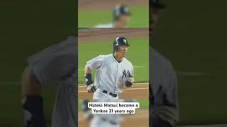Hideki Matsui became a Yankee 21 years ago #Yankees #Baseball