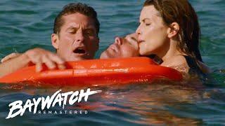 MITCH RUSHES INTO THE WATER To Help Fellow Lifeguard Alex Rescue A Man Choking Baywatch Remastered