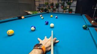 pool Headcam  pov & Table View  Cue Ball Control  asmr  satisfying videos gopro