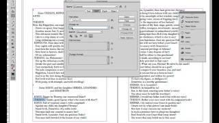 Processing some text inside InDesign