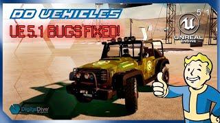 UE 5.1 Chaos Vehicles bugs fixed on Drivable Cars series basic and advanced packs for Unreal Engine