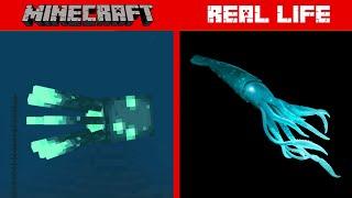 Minecraft Glow Squid in Real Life  Minecraft Vs Real Life Animation Part 3