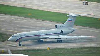 Tu-154 take off instantly. I have never seen such a short run.