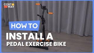 How to Install the Adjustable LCD Pedal Exercise Bike with Massage  FH10077 #costway #howto