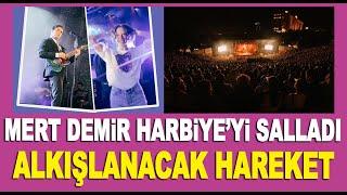 Mert Demir Harbiye konserinde olay görüntüler Mert Demirden örnek davranış...