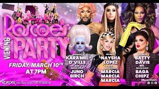 MarciaX3 Baga Chipz & Juno Birch Roscoes RuPauls Drag Race Season 15 Viewing Party