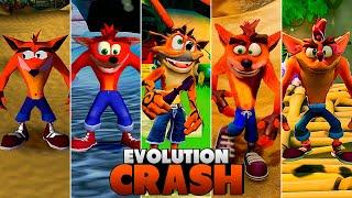 Evolution of Crash Bandicoot in Games 1996 - 2023