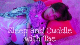 V ASMR Sleeping and Cuddling with Taehyung on a cold rainy night ️ + kisses and hugs 1 hour
