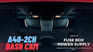 MERCYLION A40-2CH Dash Cam For Porsche Macan Get Power From Fuse Box