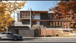 SketchUp VRay 5 EXTERIOR  #15  Autumn mood