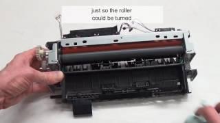 How to clean a printer fuser roller
