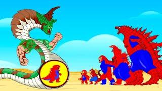 Rescue SPIDER GODZILLA & KONG Vs Evolution Of HULK - GIANT PYTHON  Who Will Win? Godzilla Cartoon