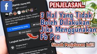 SIMAK INI 3 Hal Yang Tidak Boleh Dilakukan Jika Menggunakan Facebook Profesional