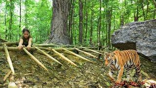 Full video 60 Days of Log Cabin Building & Survival - Facing a Big Tiger Losing a Friend & Revenge