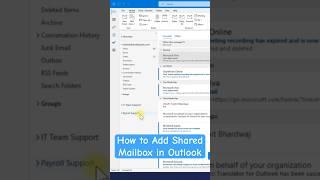 How to Add a Shared Mailbox in Outlook #techbytosh #outlook #microsoft365 #emails #sharedmailbox