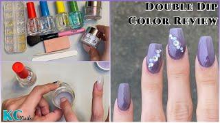 Easy Dip Powder Tutorial  Rhinestone Application  Double Dip Nails