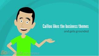 Caillou likes the business themes and gets grounded