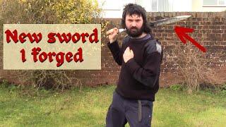 Discussing a Celtic sword I forged