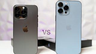 Graphite & Sierra Blue iPhone 13 Pro Max Unboxing & Comparison