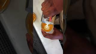 Basic Tulip  latte art Made by barista Dero