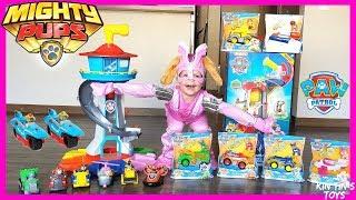 Kin Tin and The Paw Patrol Mighty Pups To The Rescue Lookout Tower Pretend Play