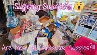 Organizing a mountain of scrapbooking supplies Where to even start? #craftroom #cleaningmotivation