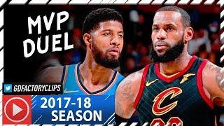 Paul George vs LeBron James MVP Duel Highlights 2018.01.20 Cavaliers vs Thunder - SHOW