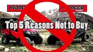 My Top 5 Reasons not to buy the Honda Pioneer 1000