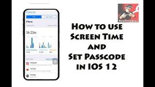 How to use screen time and set pass code in iOS 12 ?