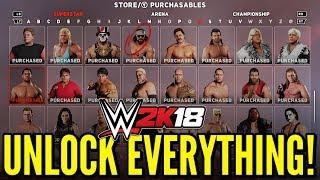 WWE 2K18 - How To Unlock Everything #WWE2K18 Tutorial