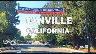 Danville CA - Driving Downtown 4K