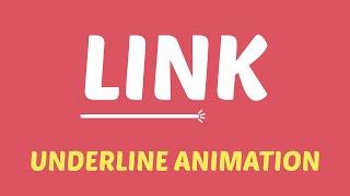 Underline Animation On Hover  Link Hover Effect  Pure HTML & CSS