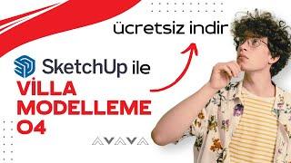 Sketch Up Peyzaj Yapımı Sketch Up ile Adım Adım Villa Modelleme Ve Render - 04  #sketchup