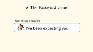 I made the best password for my Computer The Password Game