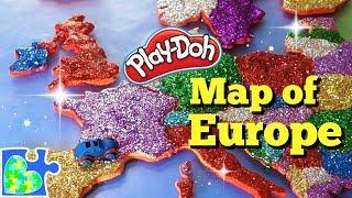 Map of Europe for Kids Learn the Countries of Europe Amazing Play-Doh Puzzle of the Continent