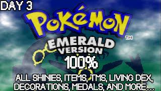 100%ing POKéMON Emerald with a LIVING SHINY DEX... DAY 3