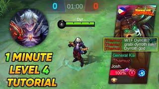 DYRROTH TUTORIAL 1 MINUTE LEVEL 4 ROTATION IN MYTHIC RANKED