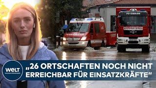 HOCHWASSER IN ÖSTERREICH „Unkontrollierte Wucht“ der Wassermassen hinterlässt Geisterstädte