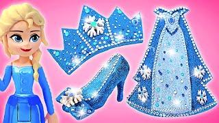 Lets Make Elsas Snow Sparkle Outfit From Clay And Gems ️ EASY AND FUN DIY