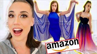 TRYING ON CRAZY PROM DRESSES FROM AMAZON