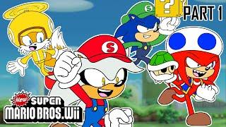 LETS-A GO - Silver & Team Sonic Play New Super Mario Bros. Wii Part 1