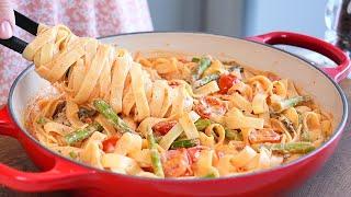 My familys favorite pasta recipe Healthy recipe with asparagus Delicious