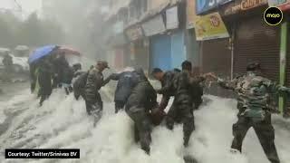 Indian Army forms human chain around stranded People in Nainital Amid Floods  Video Goes Viral