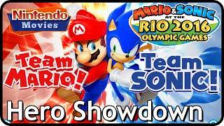 Mario and Sonic at the Rio 2016 Olympic Games - Hero Showdown Compilation 2 Players