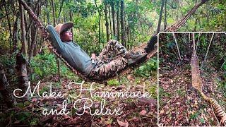 I made hammock from lianas No talking Jungle infinity with Chimong