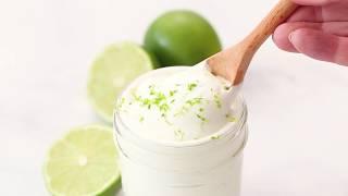 Lime Crema ready in 5 min & perfect for tacos