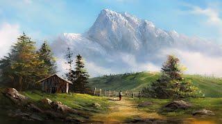 Easy Landscape Painting  Step By Step Painting Tutorial  How to Paint Landscape Scenery Landscape