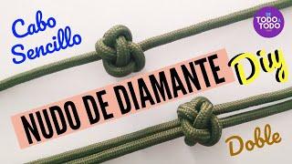 Nudo DIAMANTE. Diamont Knot. Tutorial para punta doble y sencilla. Paso a paso Míralo. Paracord.