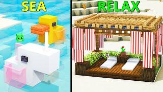 TOP 15  Summer Build Hacks in Minecraft 